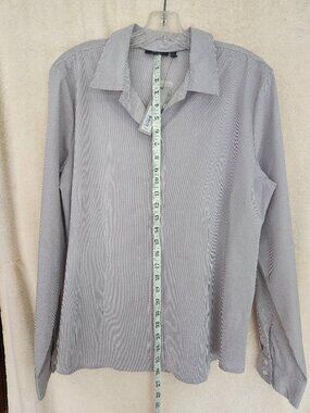 Blue/white pinstripe button down long sleeve shirt NWT